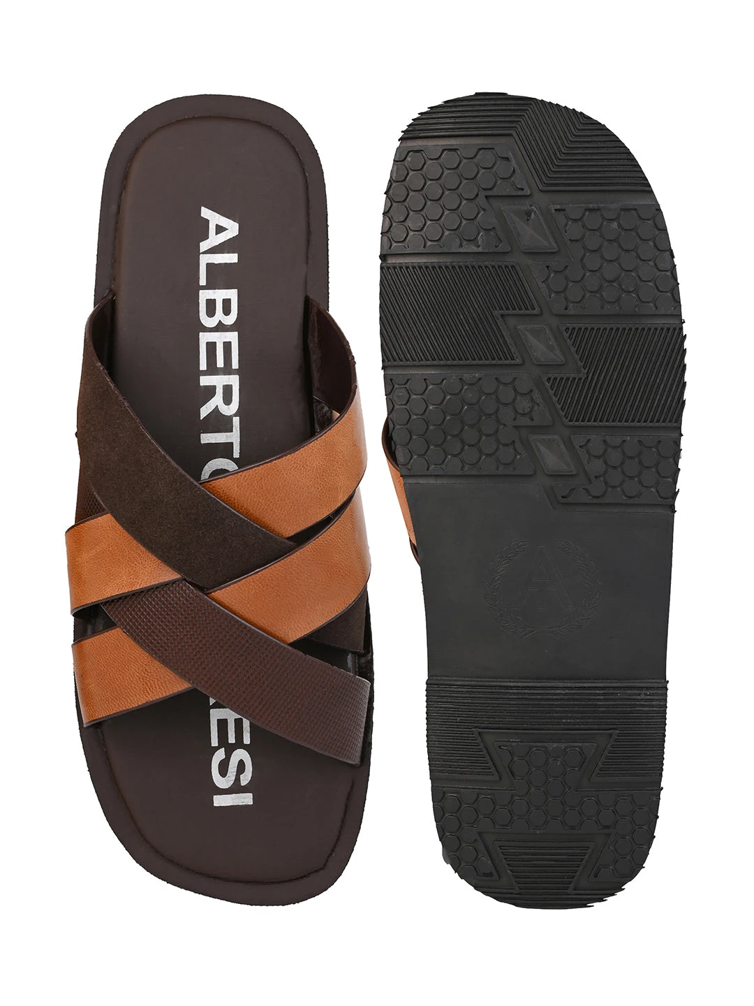 Alberto Torresi 271 Trendy Non Stitched StrapBrown Leather Slippers 7 Alberto Torresi 271 Trendy Non Stitched StrapBrown Leather Slippers - Image 7