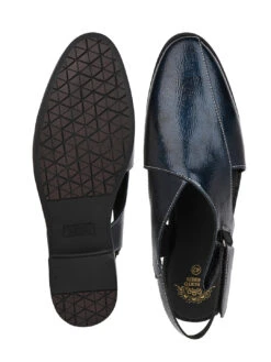 Alberto Torresi Blue Patent Crinkle Peshawari Sandal With Padded Insole -Urban Shoes Store 04 2 675aaa7a ab31 4288 a678 fe290df1ddca