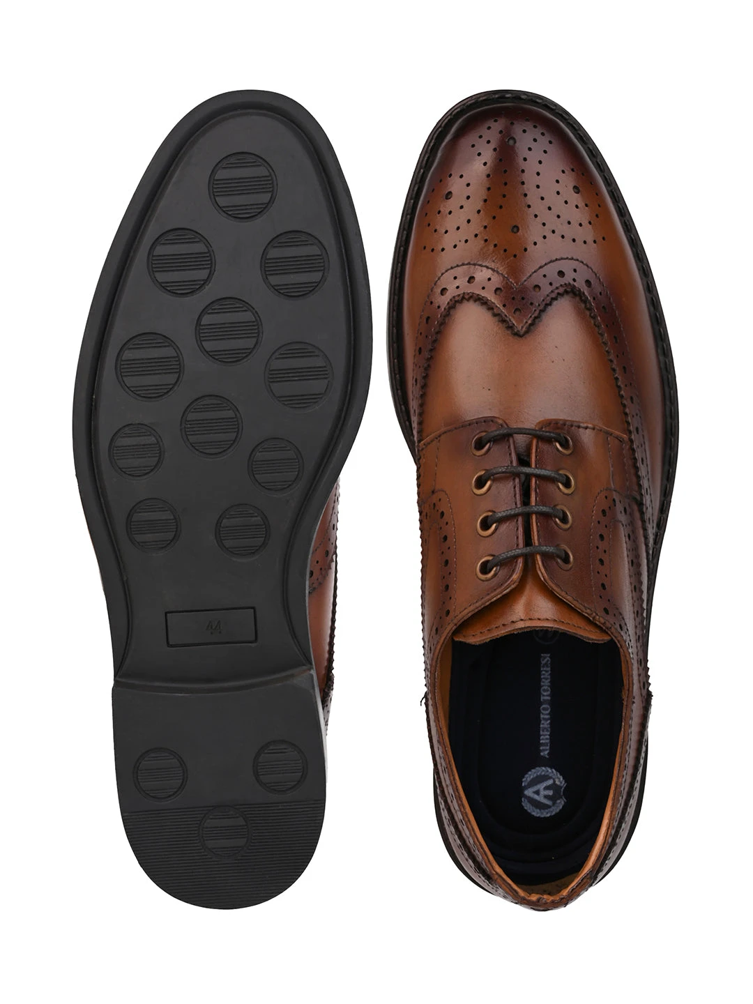 Alberto Torresi Genuine Leather Tan Formal Brogue Shoes 8 Alberto Torresi Genuine Leather Tan Formal Brogue Shoes - Image 8