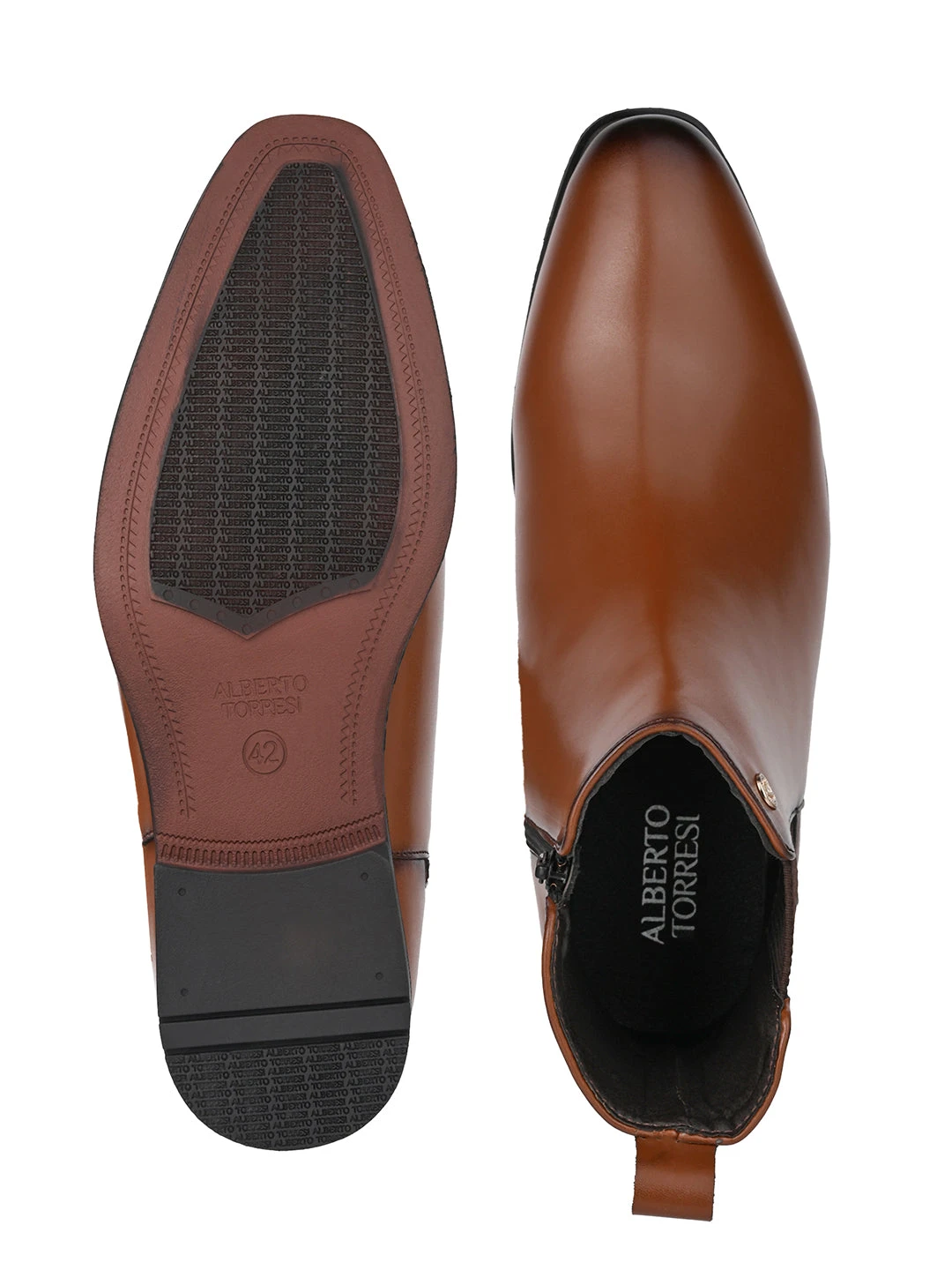 Alberto Torresi Synthetic Tan Chelsea Boots For Men 7 Alberto Torresi Synthetic Tan Chelsea Boots For Men - Image 7