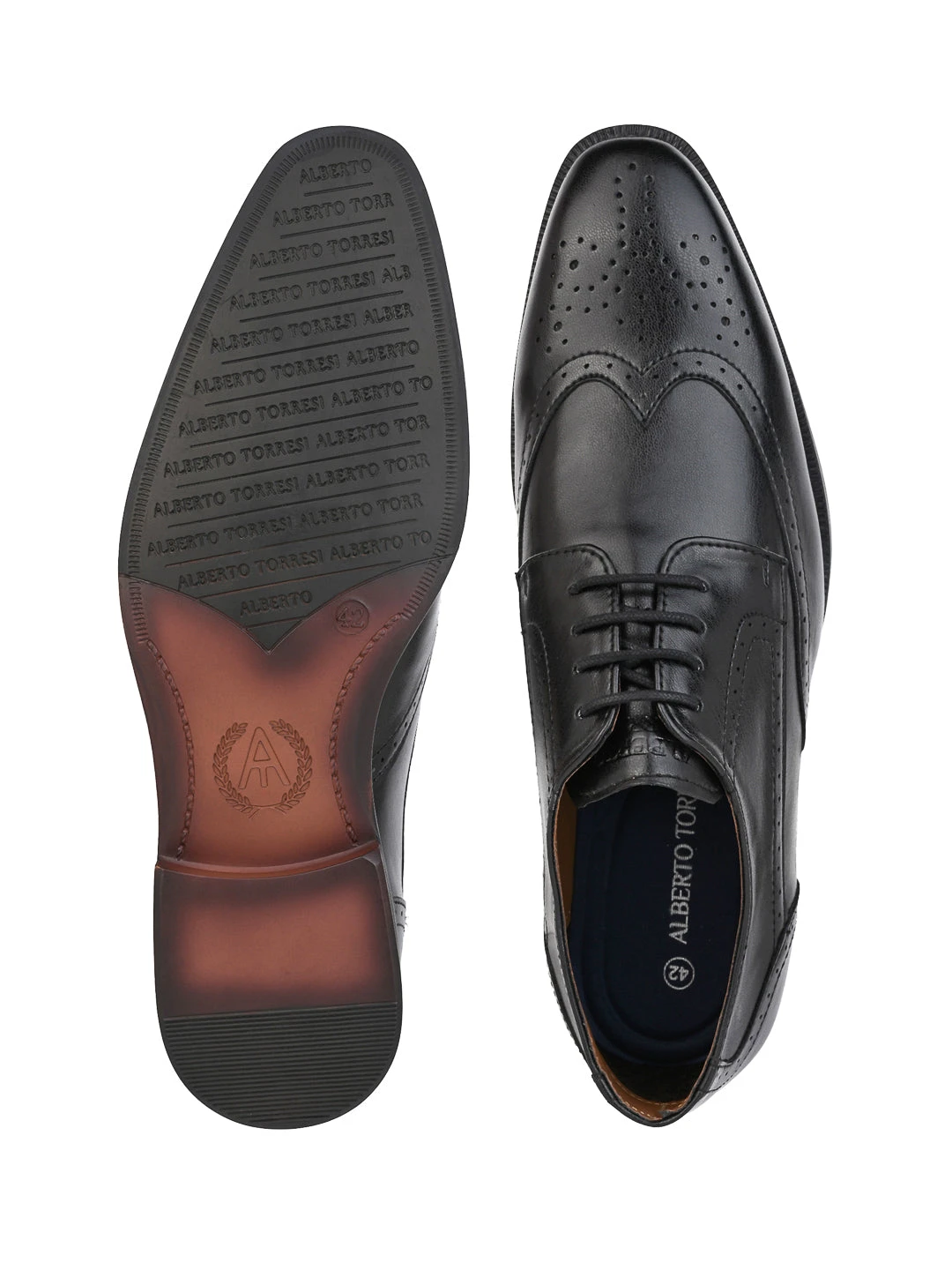 Alberto Torresi Black Formal Brogue Shoes 8 Alberto Torresi Black Formal Brogue Shoes - Image 8