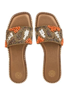 Alberto Torresi Brown Handcrafted Detailing With Festive Charm -Urban Shoes Store 1004 ORANGE GOLD 5