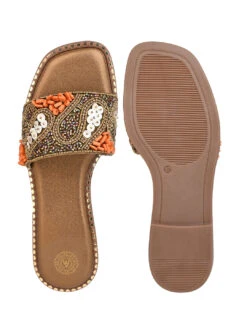 Alberto Torresi Brown Handcrafted Detailing With Festive Charm -Urban Shoes Store 1004 ORANGE GOLD 6