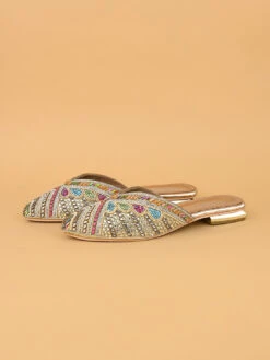 Alberto Torresi Party Wear Synthetic Heels With TPR Sole 10 Alberto Torresi Party Wear Synthetic Heels With TPR Sole -Urban Shoes Store 1006 MULTI GOLD 4