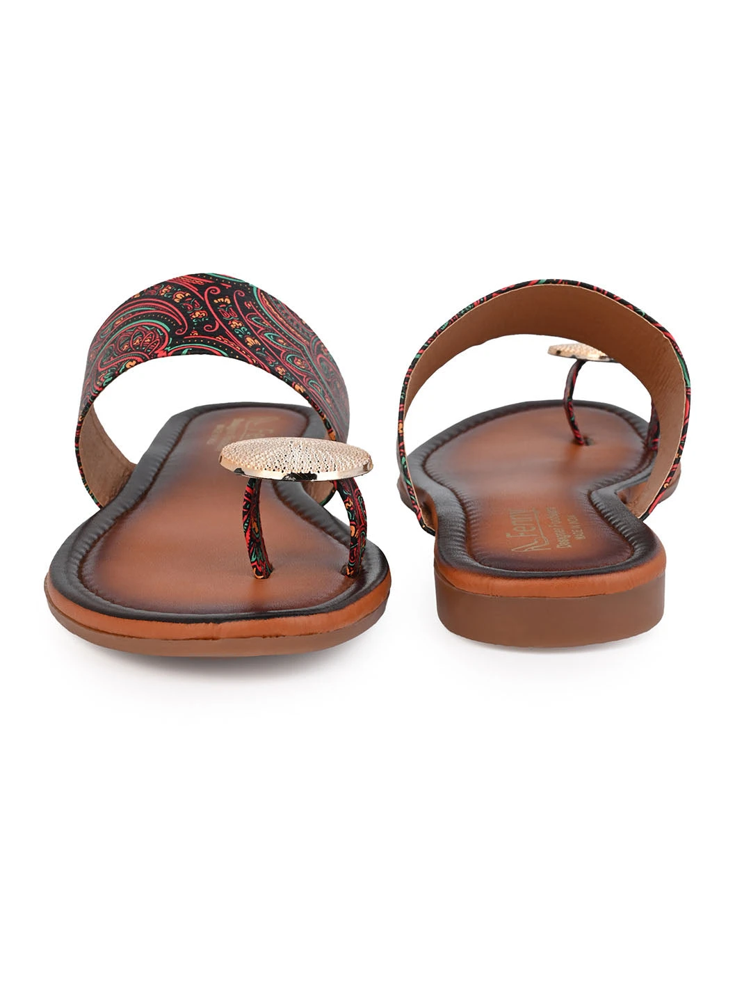 Alberto Torresi Women’s Printed Ethnic Kolhapuri Sandals 4 Alberto Torresi Women’s Printed Ethnic Kolhapuri Sandals - Image 4