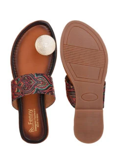 Alberto Torresi Women’s Printed Ethnic Kolhapuri Sandals 12 Alberto Torresi Women’s Printed Ethnic Kolhapuri Sandals -Urban Shoes Store 1008 TAN 6