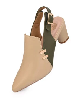 Alberto Torresi Women’s Baige & Olive Slingback Block Heels 12 Alberto Torresi Women’s Baige & Olive Slingback Block Heels -Urban Shoes Store 1020 BAIGE 5