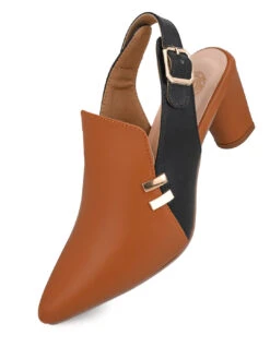 Alberto Torresi Women’s Tan & Black Slingback Block Heels 11 Alberto Torresi Women’s Tan & Black Slingback Block Heels -Urban Shoes Store 1020 TAN 5