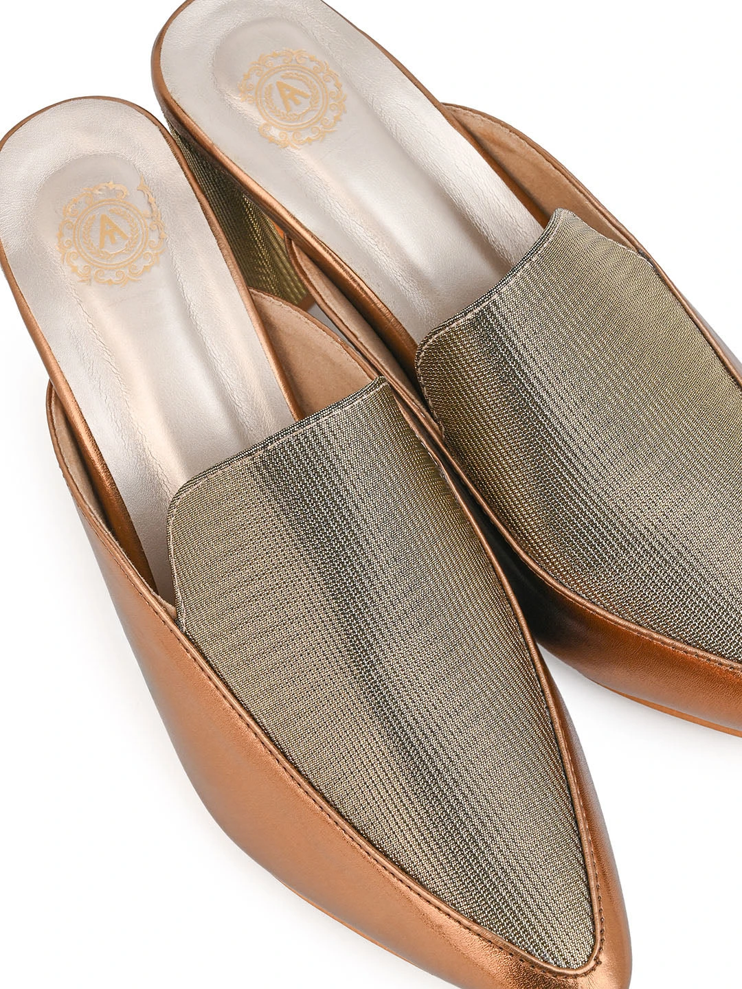 Alberto Torresi Women’s Metallic Gold Block Heel Mules 7 Alberto Torresi Women’s Metallic Gold Block Heel Mules - Image 7