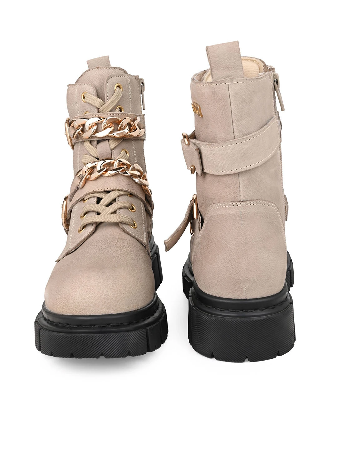 Alberto Torresi Women’s Chunky Sole Ankle Boots With Chain 4 Alberto Torresi Women’s Chunky Sole Ankle Boots With Chain - Image 4