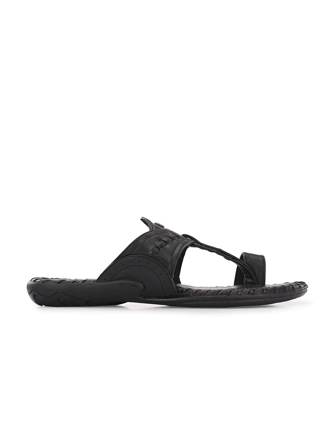 Alberto Torresi Men's Black Kolhapuri Thong Slipper 4 Alberto Torresi Men's Black Kolhapuri Thong Slipper - Image 4