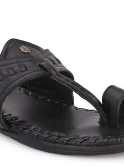 Alberto Torresi Men's Black Kolhapuri Thong Slipper 17 Alberto Torresi Men's Black Kolhapuri Thong Slipper -Urban Shoes Store 59264 BLACK 8