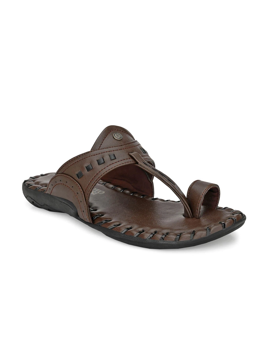 Alberto Torresi Men's Dark Brown Kolhapuri Thong Slipper 1 Alberto Torresi Men's Dark Brown Kolhapuri Thong Slipper