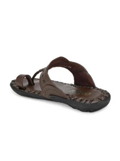 Alberto Torresi Men's Dark Brown Kolhapuri Thong Slipper 10 Alberto Torresi Men's Dark Brown Kolhapuri Thong Slipper -Urban Shoes Store 59264 DARK BROWN BLACK 3