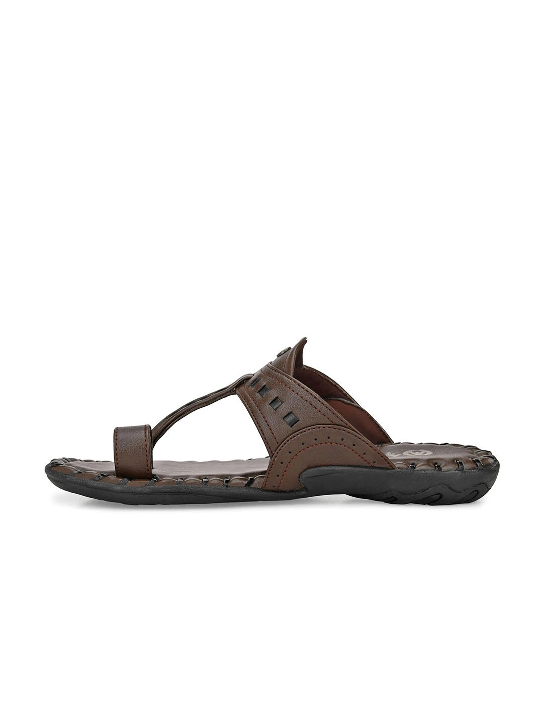 Alberto Torresi Men's Dark Brown Kolhapuri Thong Slipper 4 Alberto Torresi Men's Dark Brown Kolhapuri Thong Slipper - Image 4
