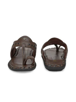 Alberto Torresi Men's Dark Brown Kolhapuri Thong Slipper 12 Alberto Torresi Men's Dark Brown Kolhapuri Thong Slipper -Urban Shoes Store 59264 DARK BROWN BLACK 5