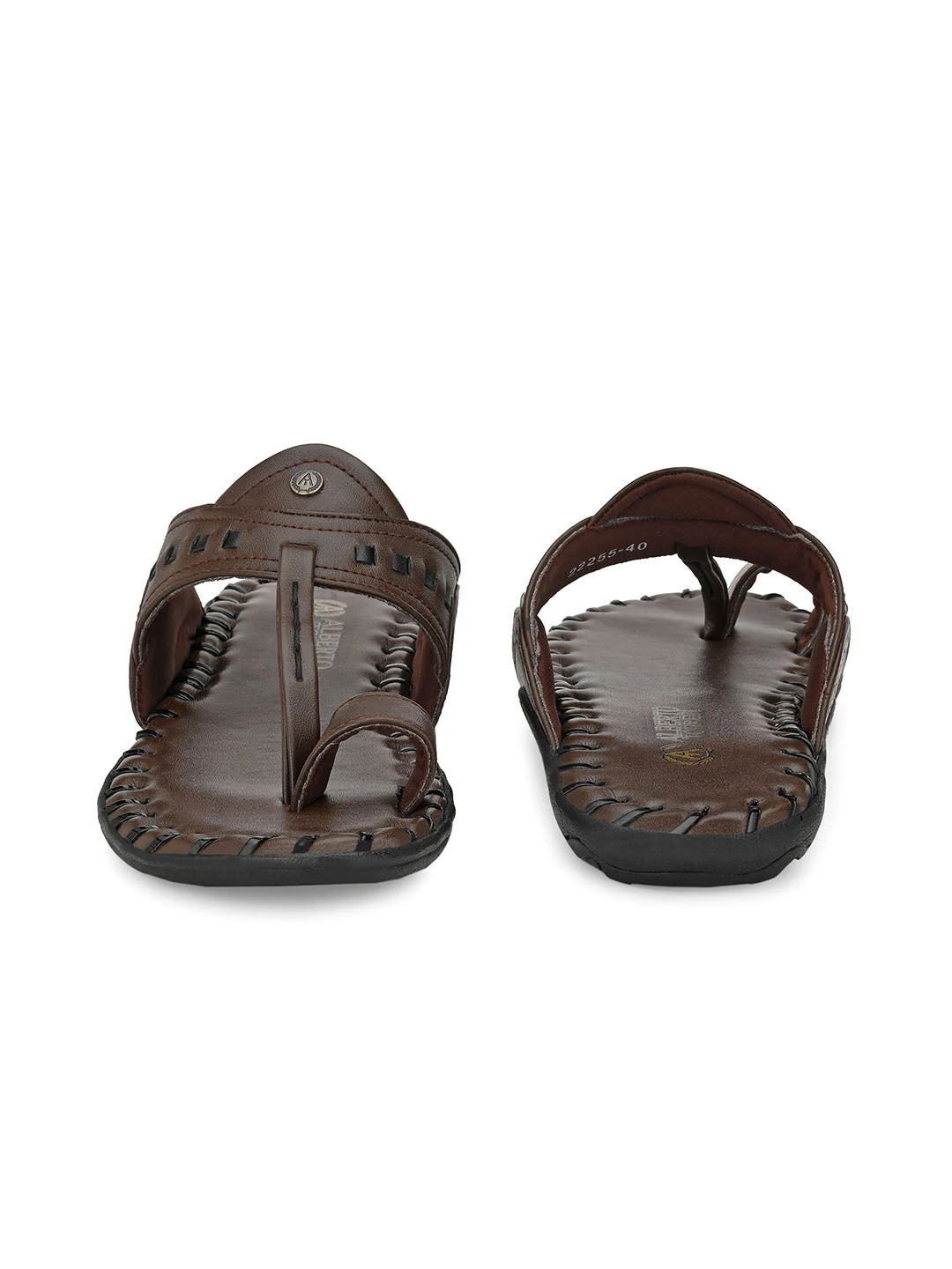 Alberto Torresi Men's Dark Brown Kolhapuri Thong Slipper 5 Alberto Torresi Men's Dark Brown Kolhapuri Thong Slipper - Image 5