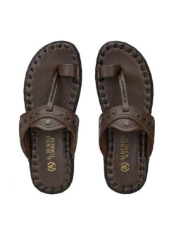 Alberto Torresi Men's Dark Brown Kolhapuri Thong Slipper 14 Alberto Torresi Men's Dark Brown Kolhapuri Thong Slipper -Urban Shoes Store 59264 DARK BROWN BLACK 7