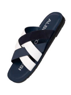 Alberto Torresi MenBlue Slippers -Urban Shoes Store 59269 WHITE BLUE 4 96aabefa 204a 43bc a538 b002a39226de