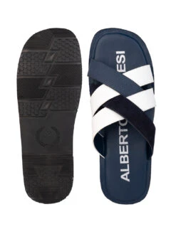 Alberto Torresi MenBlue Slippers -Urban Shoes Store 59269 WHITE BLUE 5 8f57cbd3 3156 403f 80e9 1e1f9d2e7fba