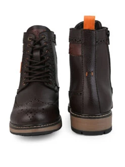 Aberto Torresi Sabastian Brouge High Tops Series 36 Boots For Men -Urban Shoes Store 62337 BROWN 4