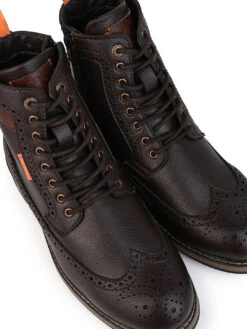 Aberto Torresi Sabastian Brouge High Tops Series 36 Boots For Men -Urban Shoes Store 62337 BROWN 7