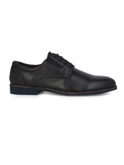 Alberto Torresi Horwik Series Black Crust Leather Plain Lace-up -Urban Shoes Store 66706 BLACK 2