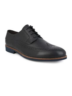 Alberto Torresi Horwik Series Black Mild Leather Brogue Shoe -Urban Shoes Store 66707 BLACK 1