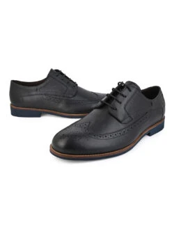 Alberto Torresi Horwik Series Black Mild Leather Brogue Shoe -Urban Shoes Store 66707 BLACK 3
