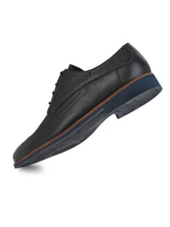 Alberto Torresi Horwik Series Black Mild Leather Brogue Shoe -Urban Shoes Store 66707 BLACK 4