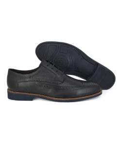 Alberto Torresi Horwik Series Black Mild Leather Brogue Shoe -Urban Shoes Store 66707 BLACK 5