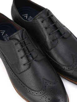 Alberto Torresi Horwik Series Black Mild Leather Brogue Shoe -Urban Shoes Store 66707 BLACK 6