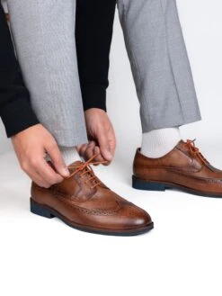 Alberto Torresi Horwik Series Tan Mild Leather Brogue Shoe -Urban Shoes Store 66707 TAN 7