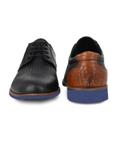 Alberto Torresi Horwik Series 708 Black Textured Leather Derby Shoe -Urban Shoes Store 66708 BLACK 5