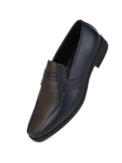 Alberto Torresi Office Edition Blue Brown Faux Leather Slip On 800 -Urban Shoes Store 66800 BLUE BROWN 4