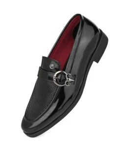 Alberto Torresi Office Edition Black PatentFaux Leather Monk Slip On 801 -Urban Shoes Store 66801 BLACK PATENT 4