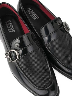 Alberto Torresi Office Edition Black PatentFaux Leather Monk Slip On 801 -Urban Shoes Store 66801 BLACK PATENT 7