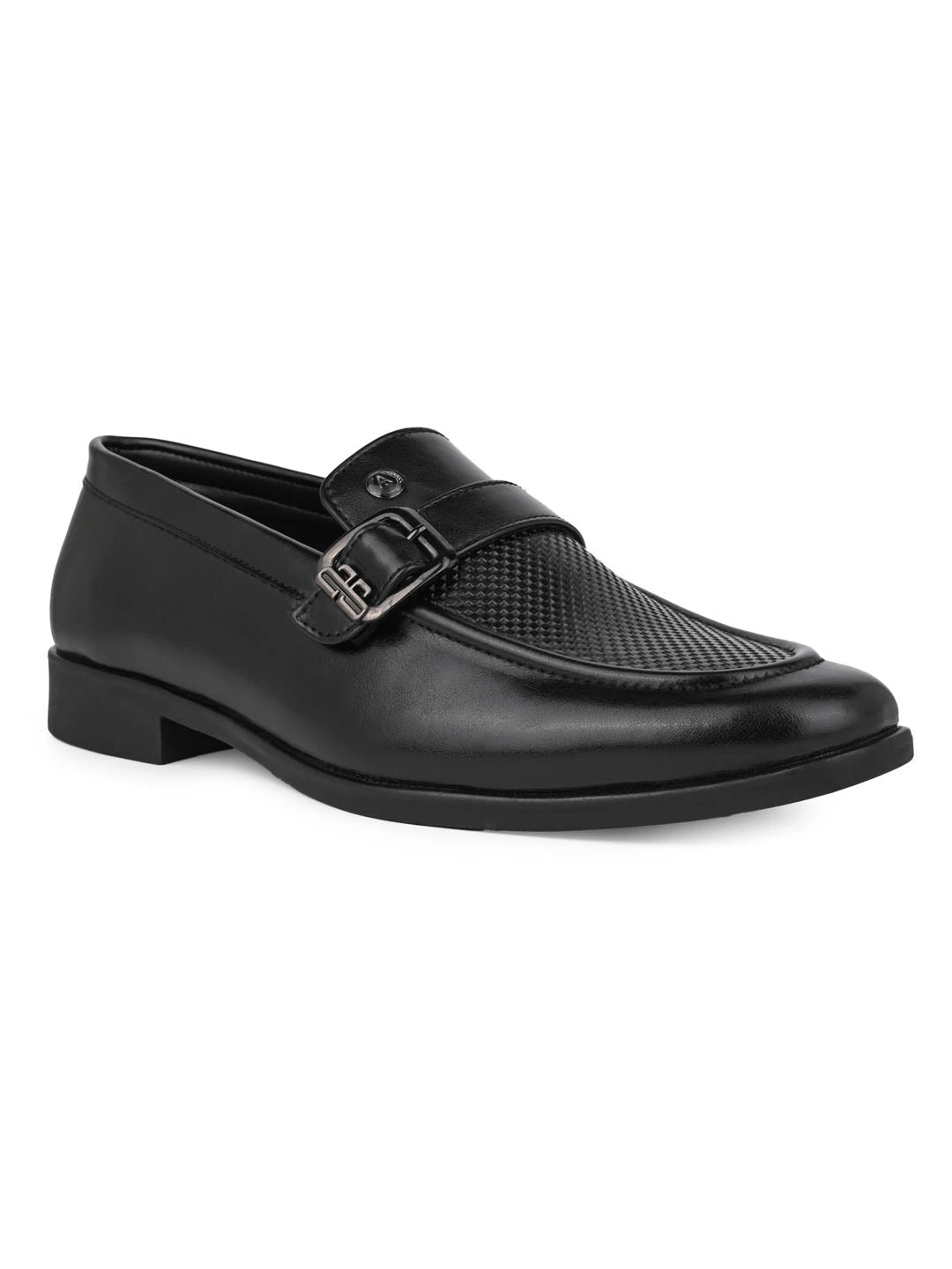 Alberto Torresi Office Edition Black Faux Leather Monk Slip On 801 2 Alberto Torresi Office Edition Black Faux Leather Monk Slip On 801 - Image 2