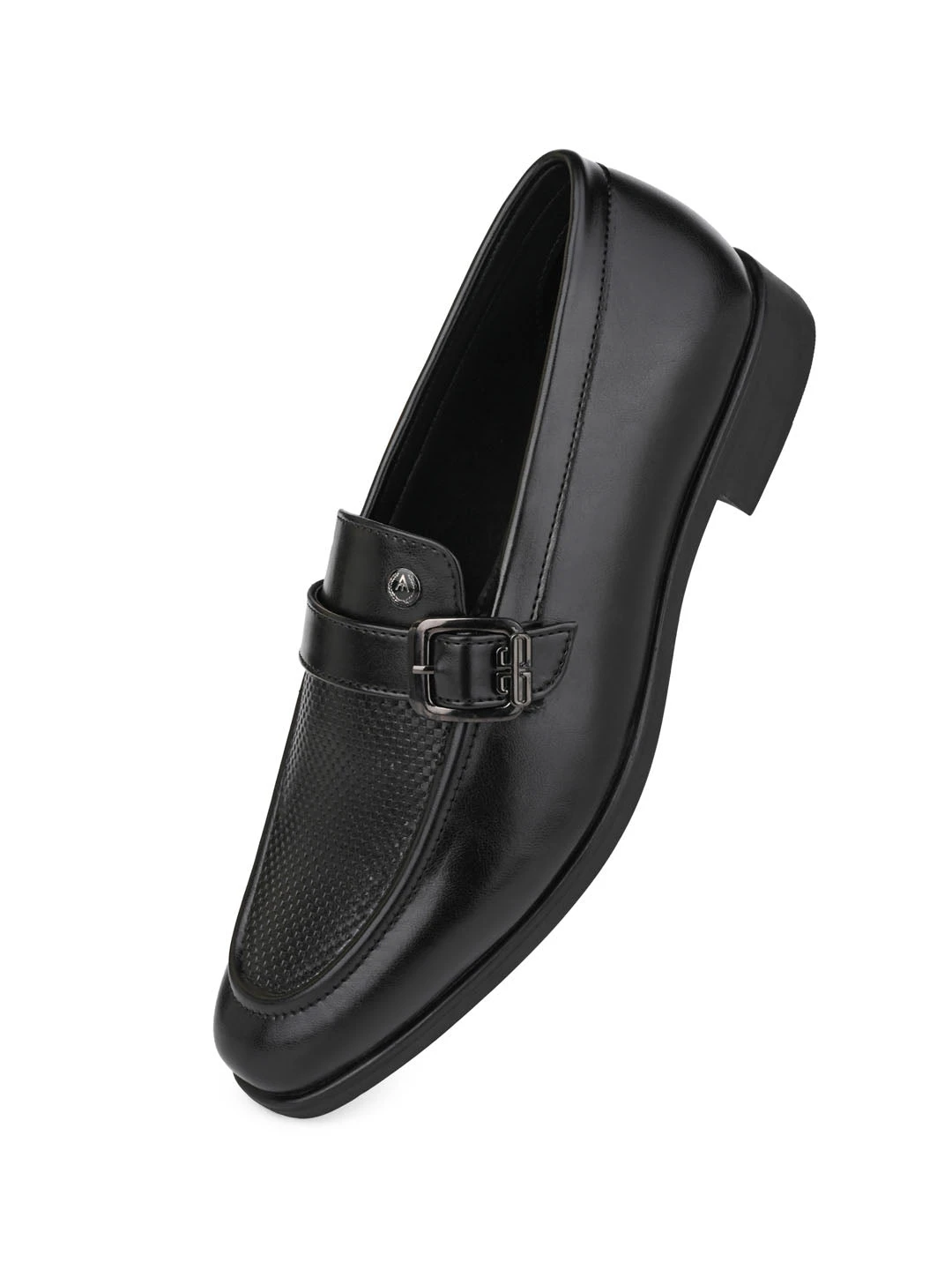 Alberto Torresi Office Edition Black Faux Leather Monk Slip On 801 5 Alberto Torresi Office Edition Black Faux Leather Monk Slip On 801 - Image 5