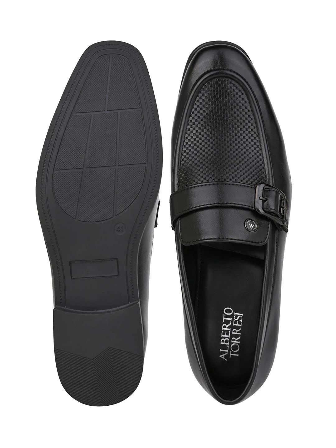 Alberto Torresi Office Edition Black Faux Leather Monk Slip On 801 7 Alberto Torresi Office Edition Black Faux Leather Monk Slip On 801 - Image 7