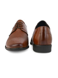 Alberto Torresi Red Jerry Series Tan Textured Leather Lace Up Shoe -Urban Shoes Store 66806 TAN 6