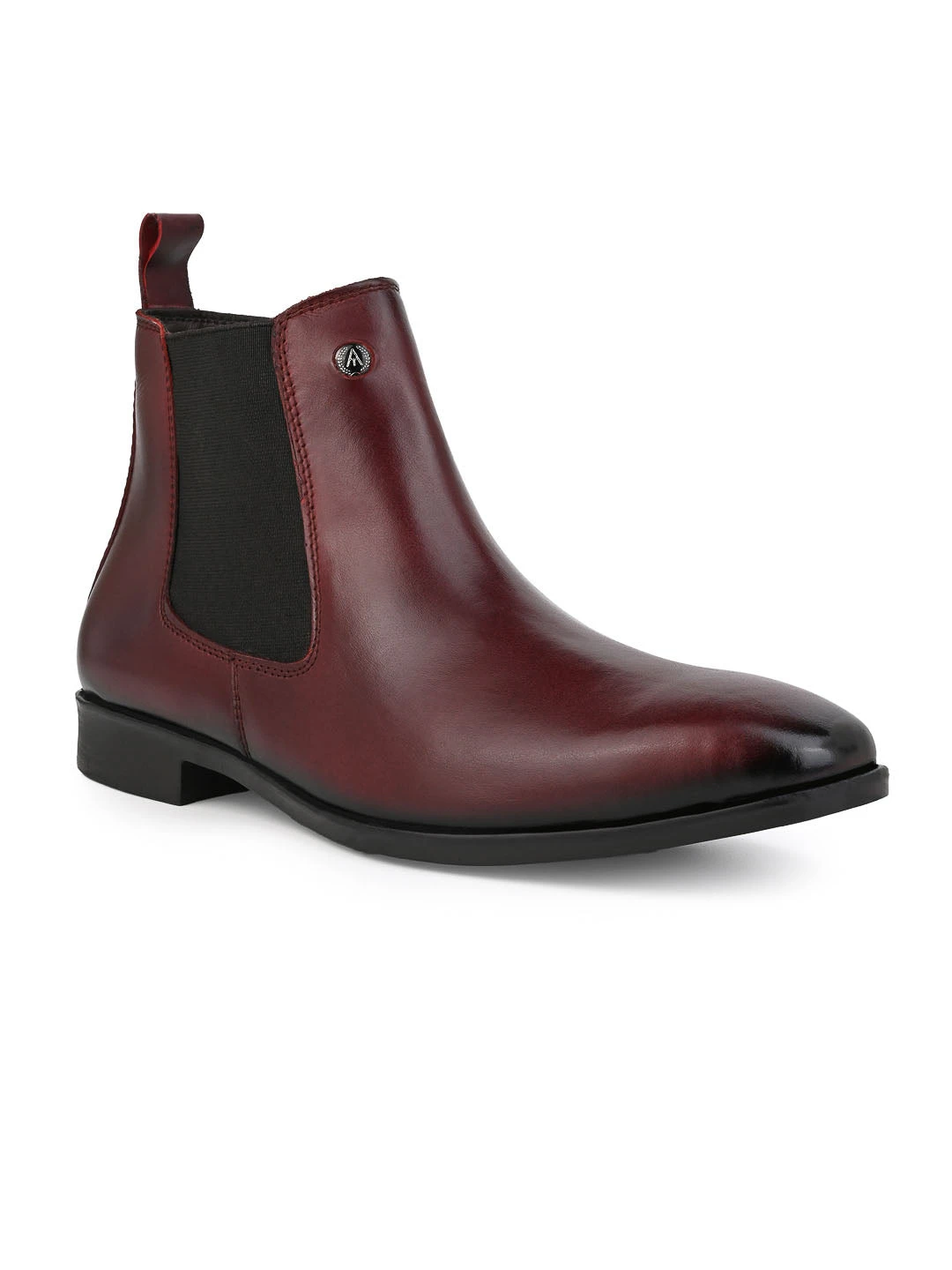 Alberto Torresi Men’sLeather Chelsea Boots In Burgundy In Bordo 2 Alberto Torresi Men’sLeather Chelsea Boots In Burgundy In Bordo - Image 2