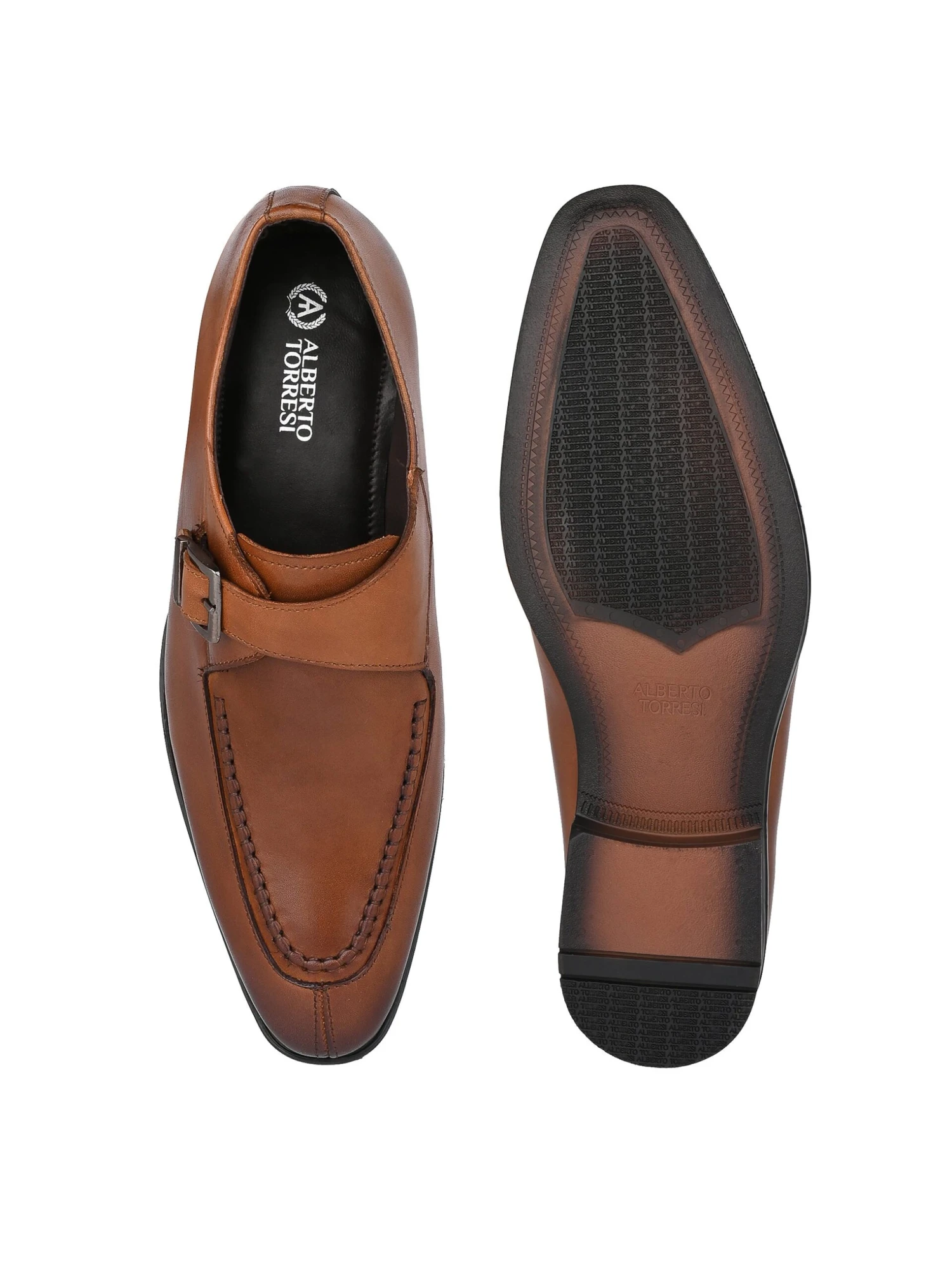 Alberto Torresi Genuine Leather Monk Shoes Dark Brown 7 Alberto Torresi Genuine Leather Monk Shoes Dark Brown - Image 7