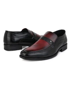 Alberto Torresi Genuine Leather Black-Bordo Slipon Formal Shoes 10 Alberto Torresi Genuine Leather Black-Bordo Slipon Formal Shoes -Urban Shoes Store 66925 BLACK BORDO 2