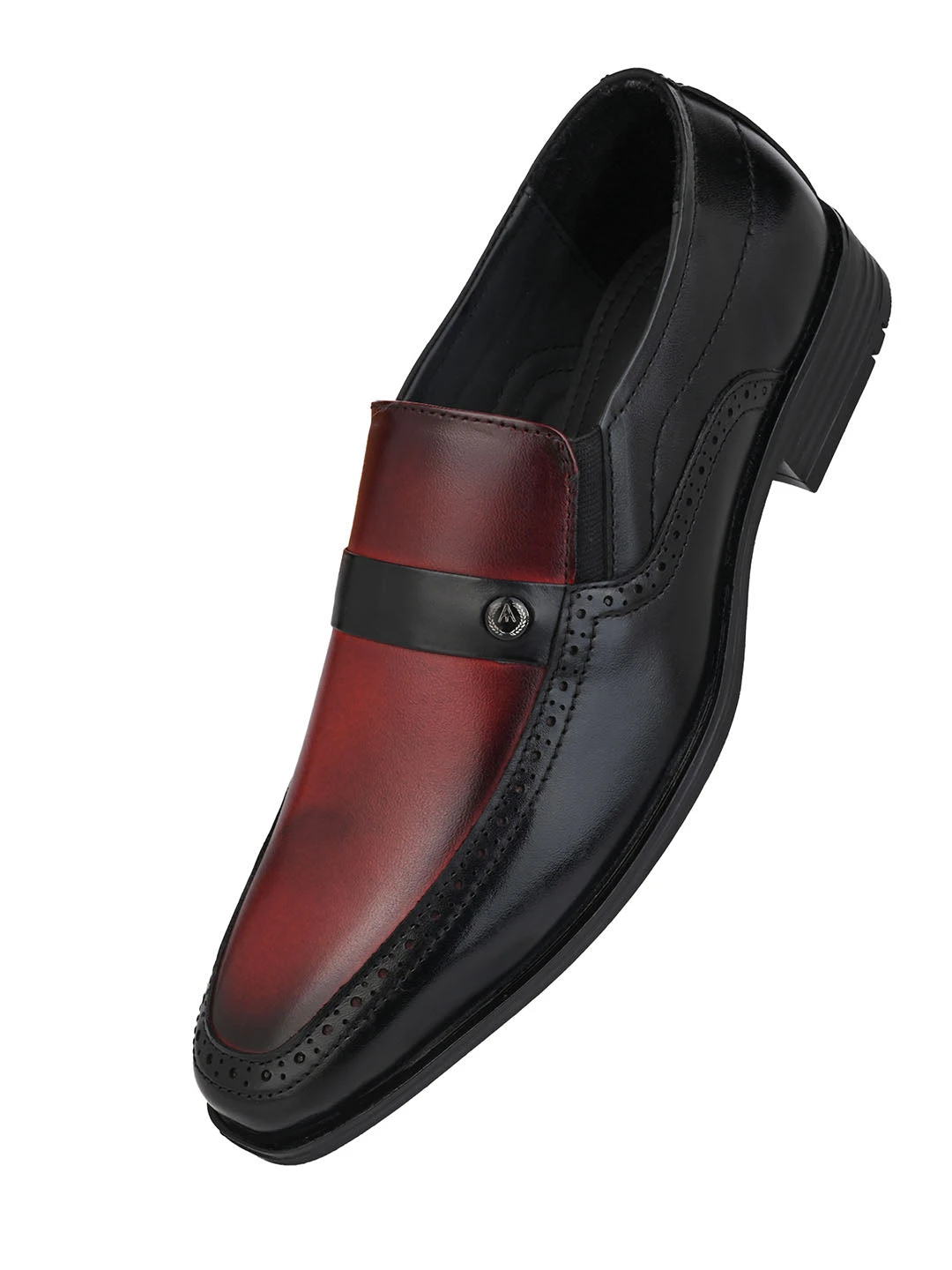 Alberto Torresi Genuine Leather Black-Bordo Slipon Formal Shoes 5 Alberto Torresi Genuine Leather Black-Bordo Slipon Formal Shoes - Image 5