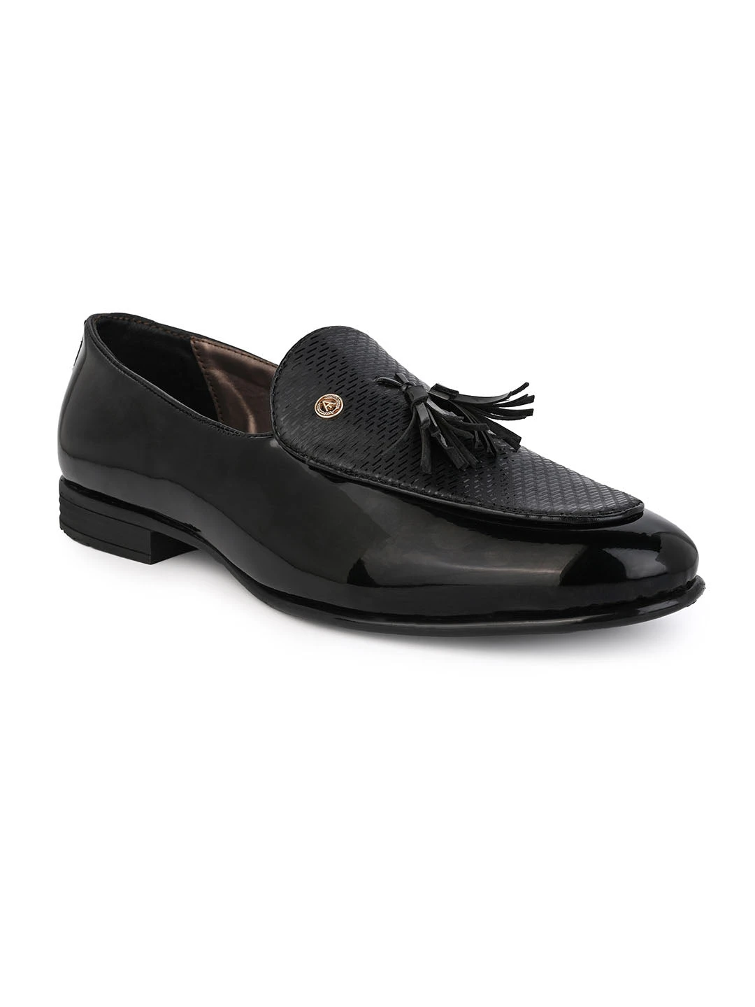 Alberto Torresi Nancy Penny Black Patent Tassel Loafer 2 Alberto Torresi Nancy Penny Black Patent Tassel Loafer - Image 2