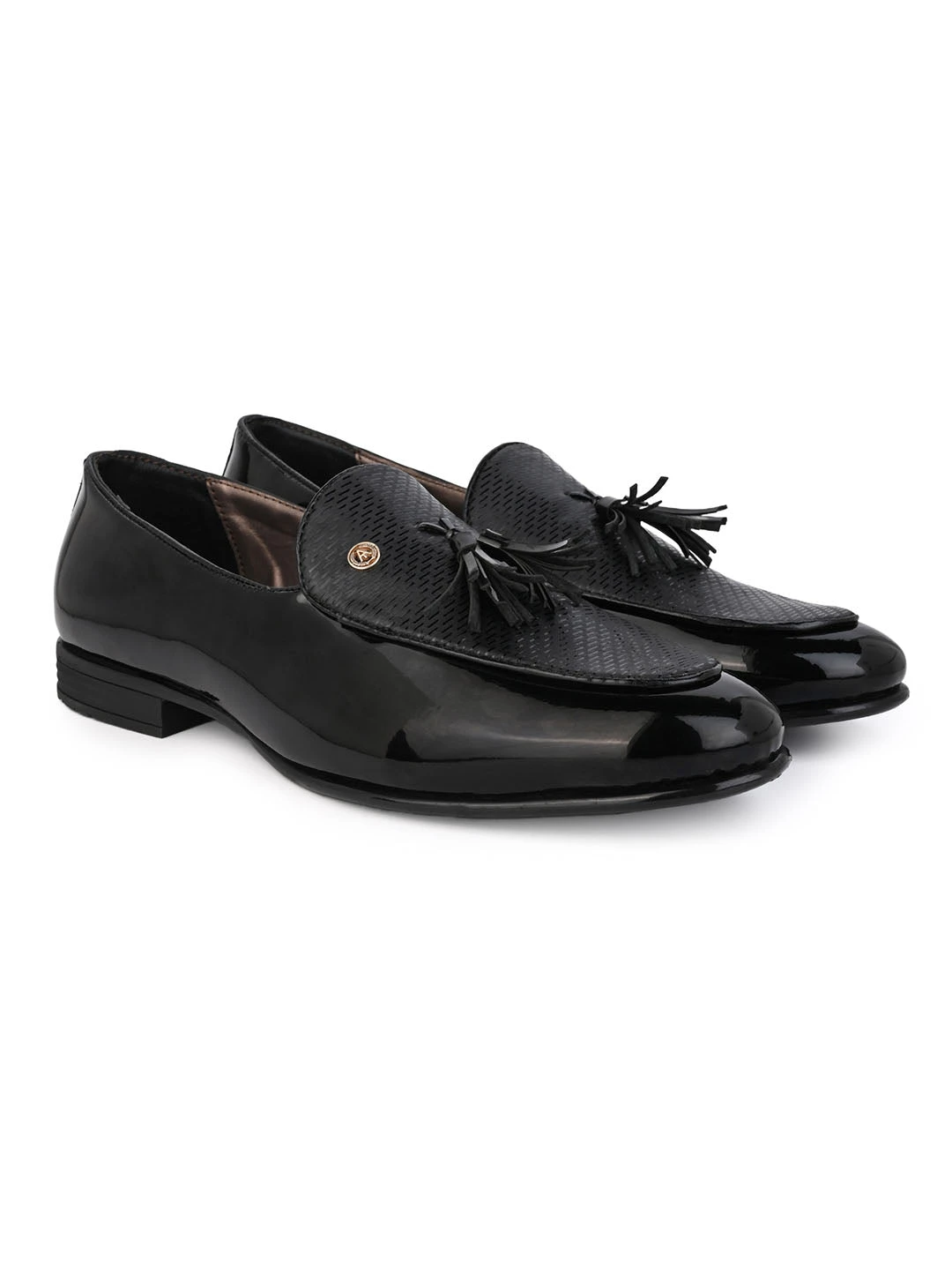 Alberto Torresi Nancy Penny Black Patent Tassel Loafer 3 Alberto Torresi Nancy Penny Black Patent Tassel Loafer - Image 3