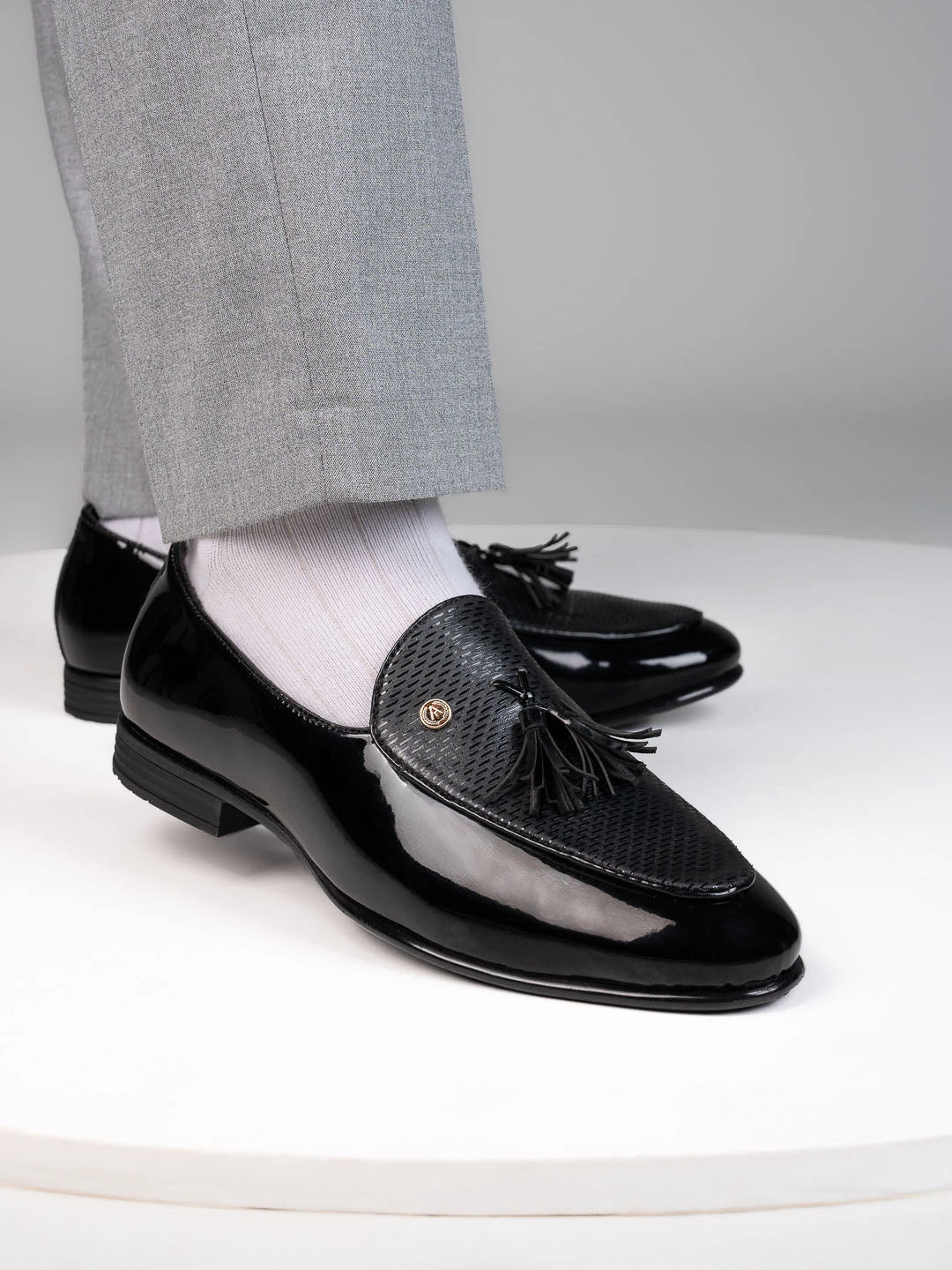 Alberto Torresi Nancy Penny Black Patent Tassel Loafer 1 Alberto Torresi Nancy Penny Black Patent Tassel Loafer
