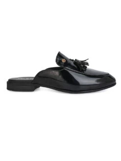 Alberto Torresi Black Tassel Patent Mule -Urban Shoes Store 66938 BLACK 2