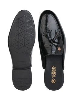 Alberto Torresi Black Tassel Patent Mule -Urban Shoes Store 66938 BLACK 6